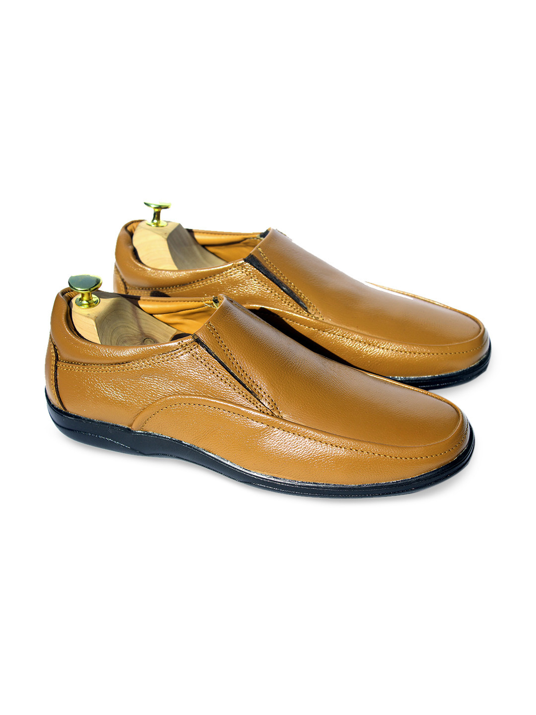 Wolvenmilano Men Leather Lace-Up Formal Slip-On Shoes