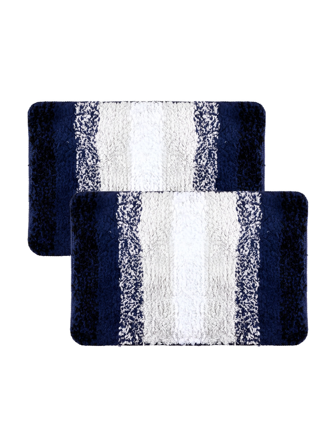 Kuber Industries 2Pcs Grey & White Self-Design Dust Trapper Mat