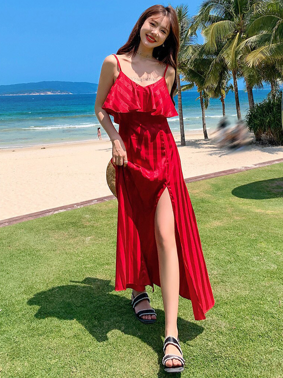 JC Mode Flutter Sleeve Maxi Dress