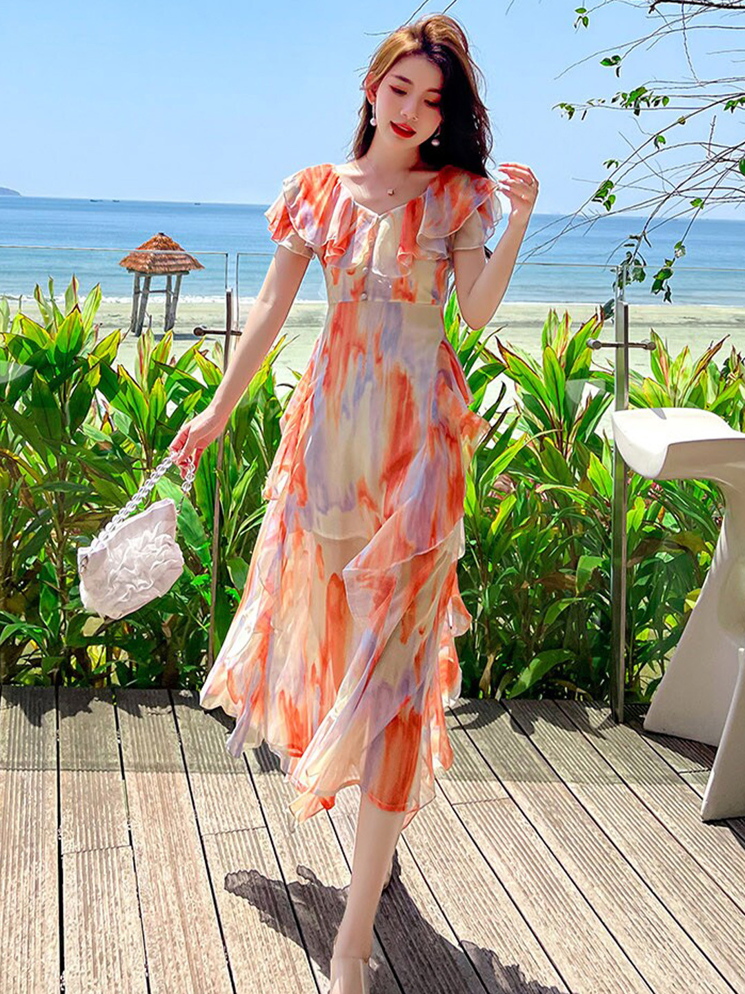 JC Mode Print Fit & Flare Dress