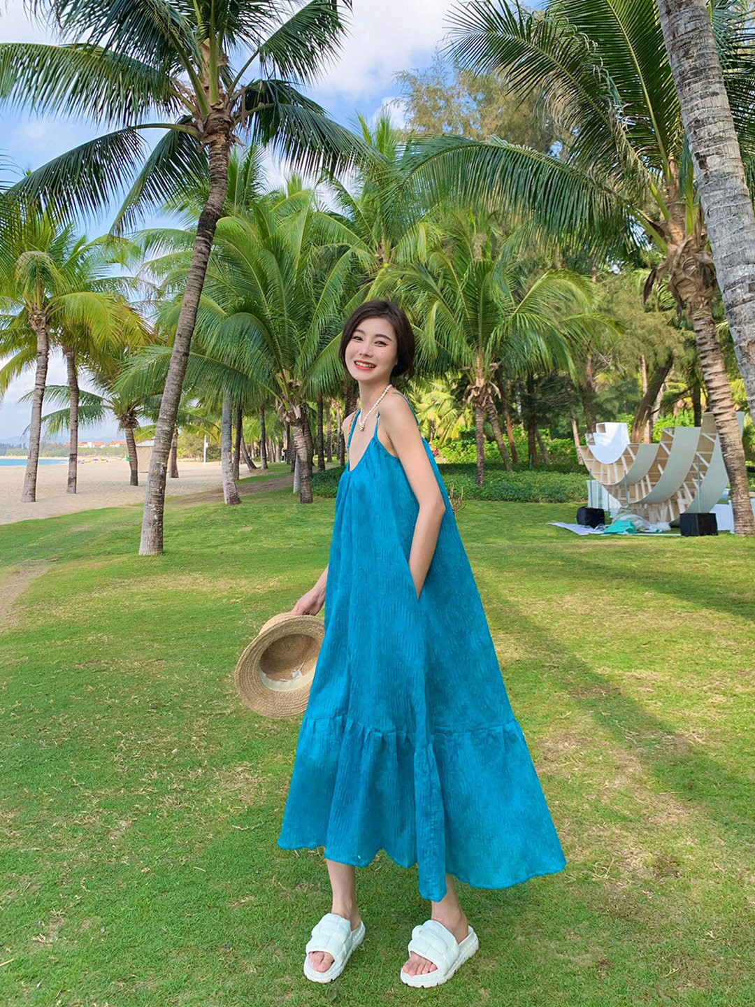 JC Mode Flutter Sleeve Fit & Flare Dress