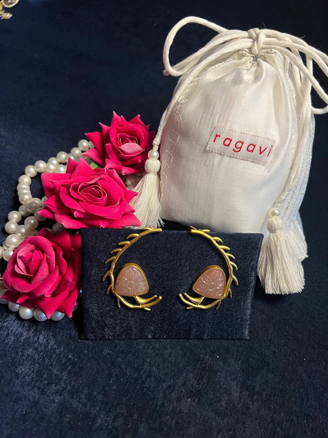 Ragavi Contemporary Half Hoop Earrings