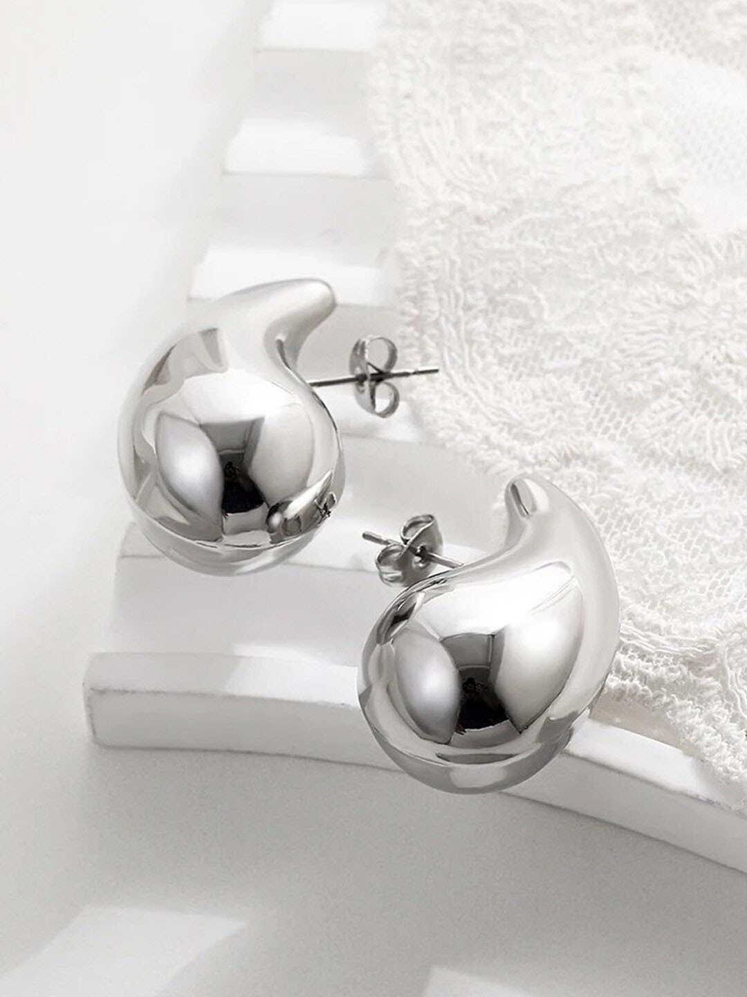 Jewels Galaxy Teardrop Shaped Studs Earrings