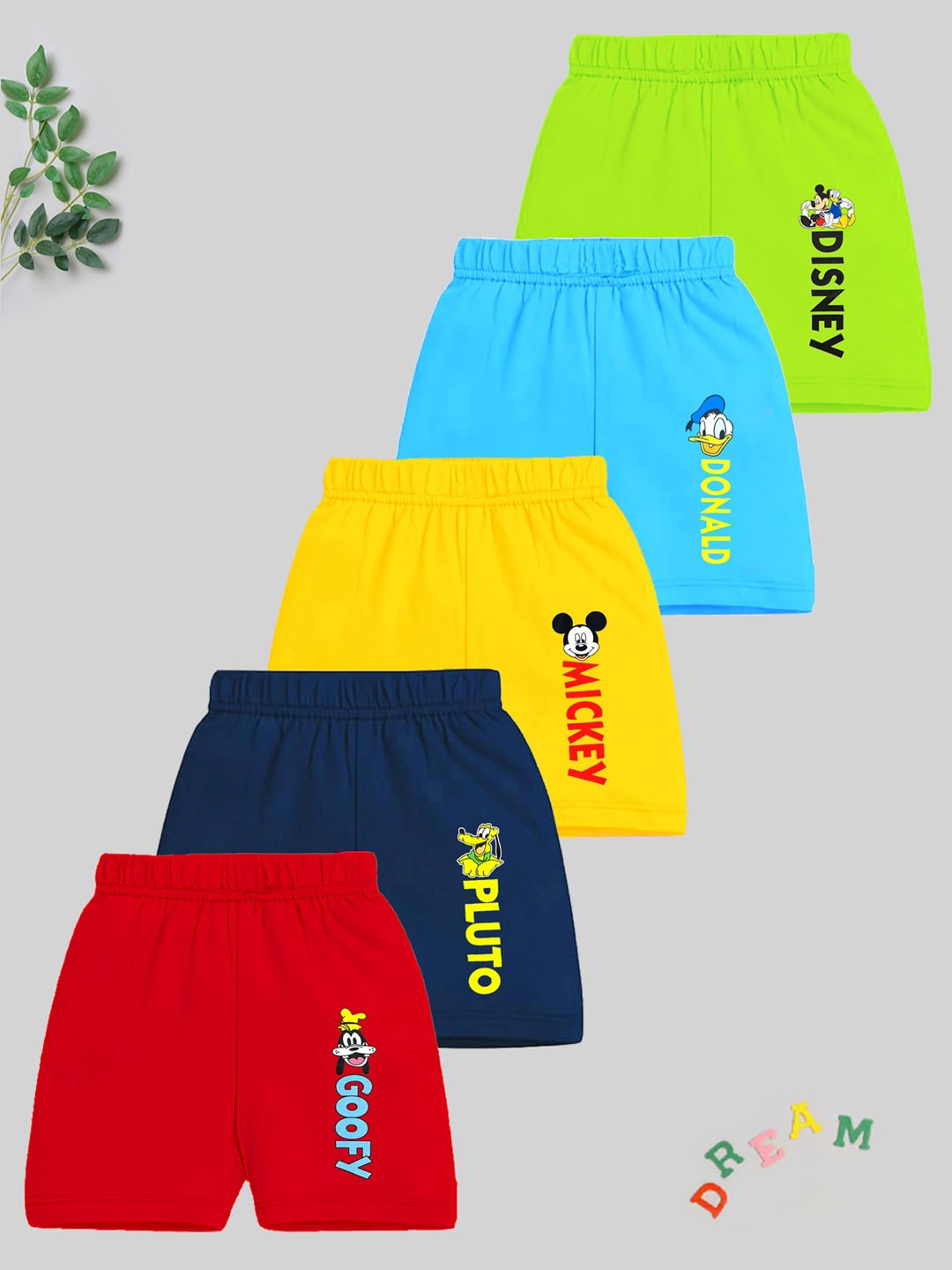 KUCHIPOO Unisex Kids Mickey & Friends Shorts
