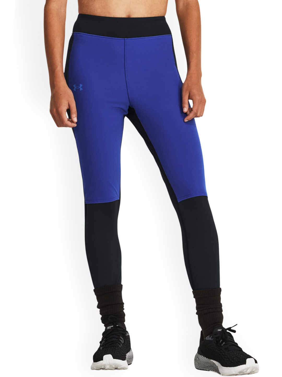 UNDER ARMOUR UA Qlifier Women Colorblocked Ankle Length Running Tights