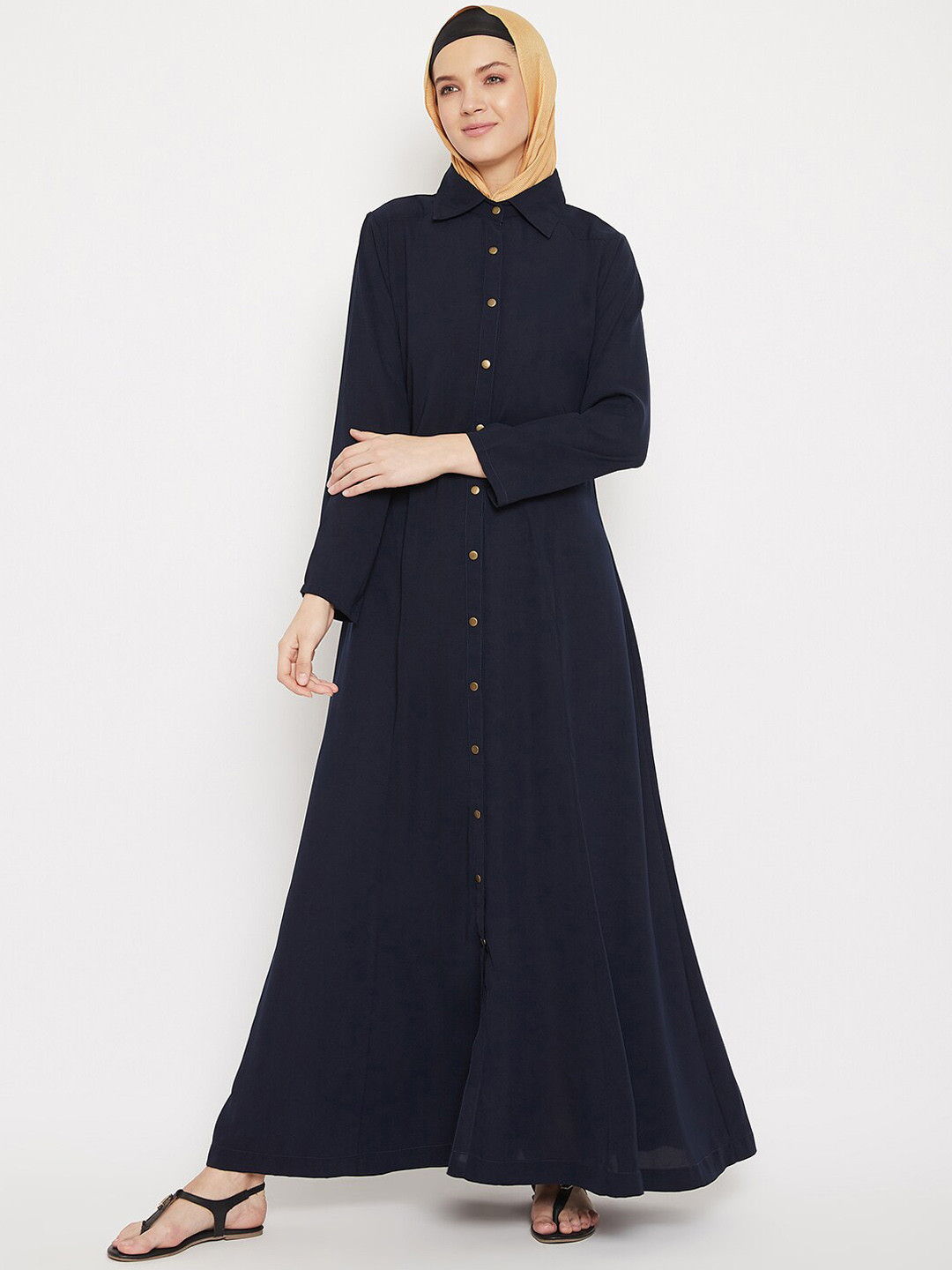 MOMIN LIBAS Button-Down A-Line Abaya