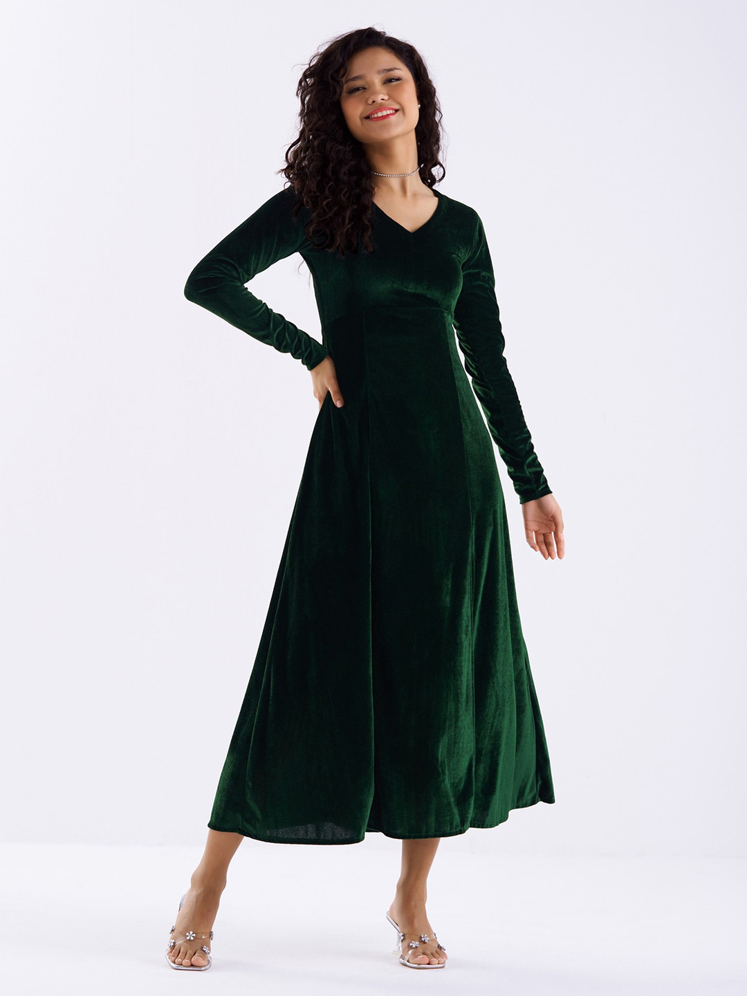 スーツ・フォーマル・ドレス acka velour long dress acka velour long dress
