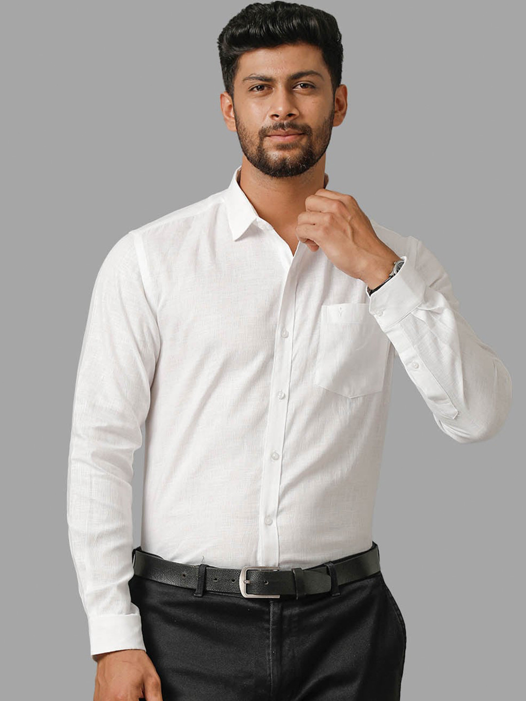 Ramraj New Spread Collar Long Sleeves Formal Shirt