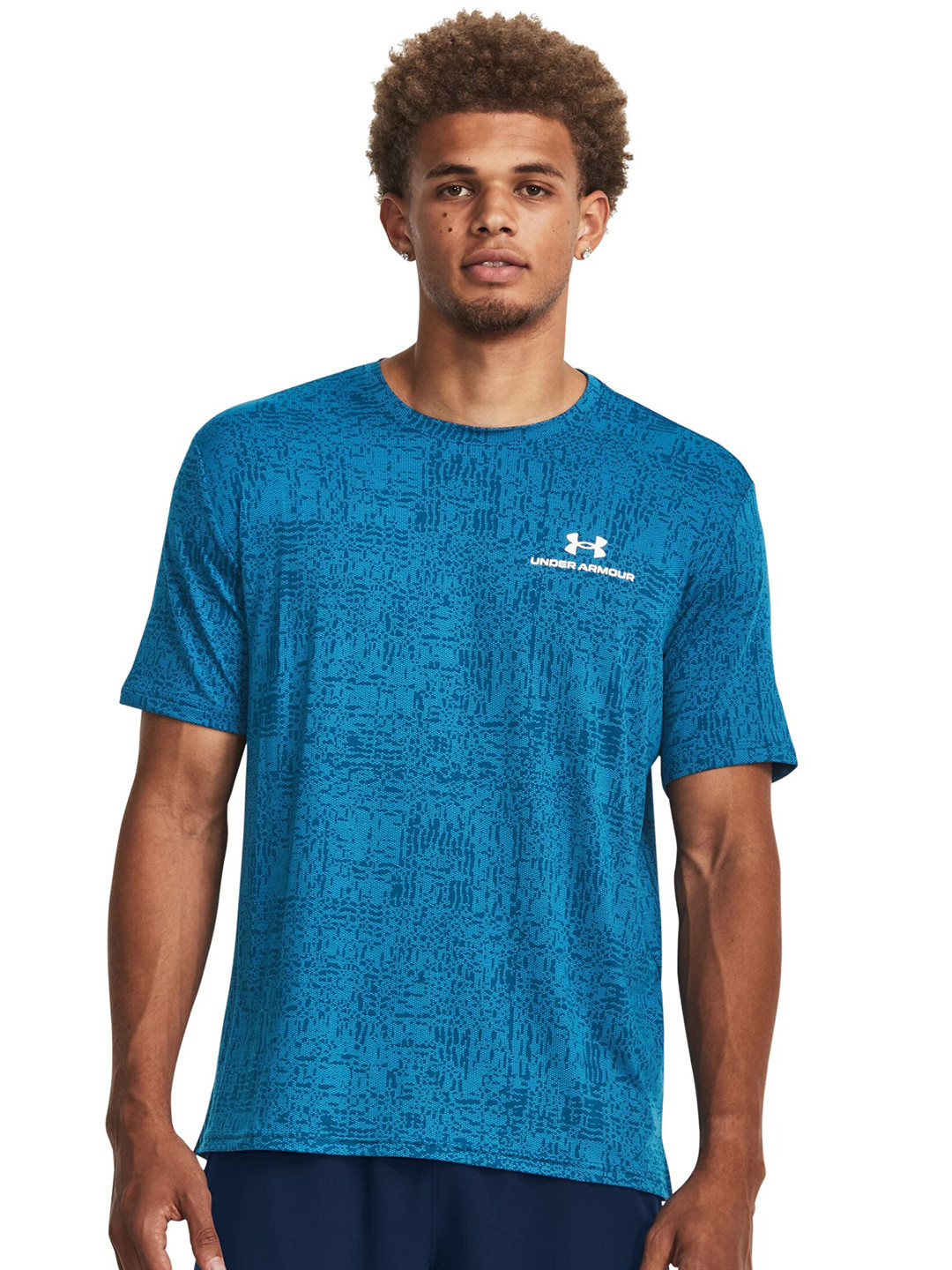 UNDER ARMOUR UA RUSH Energy Print Short Sleeve Relaxed Fit Tshirts