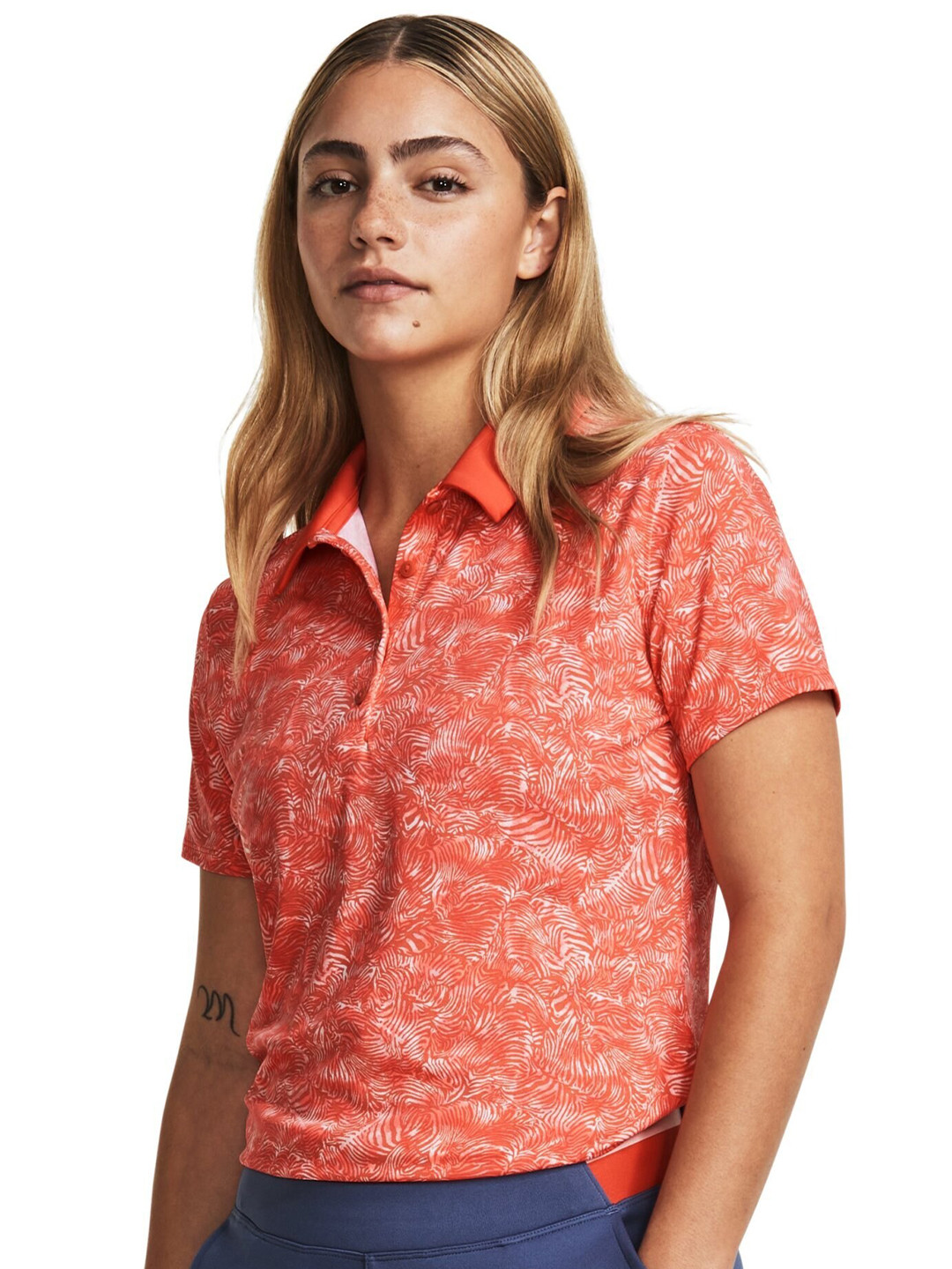 UNDER ARMOUR Playoff Printed Polo Collar Slim Fit T-shirt