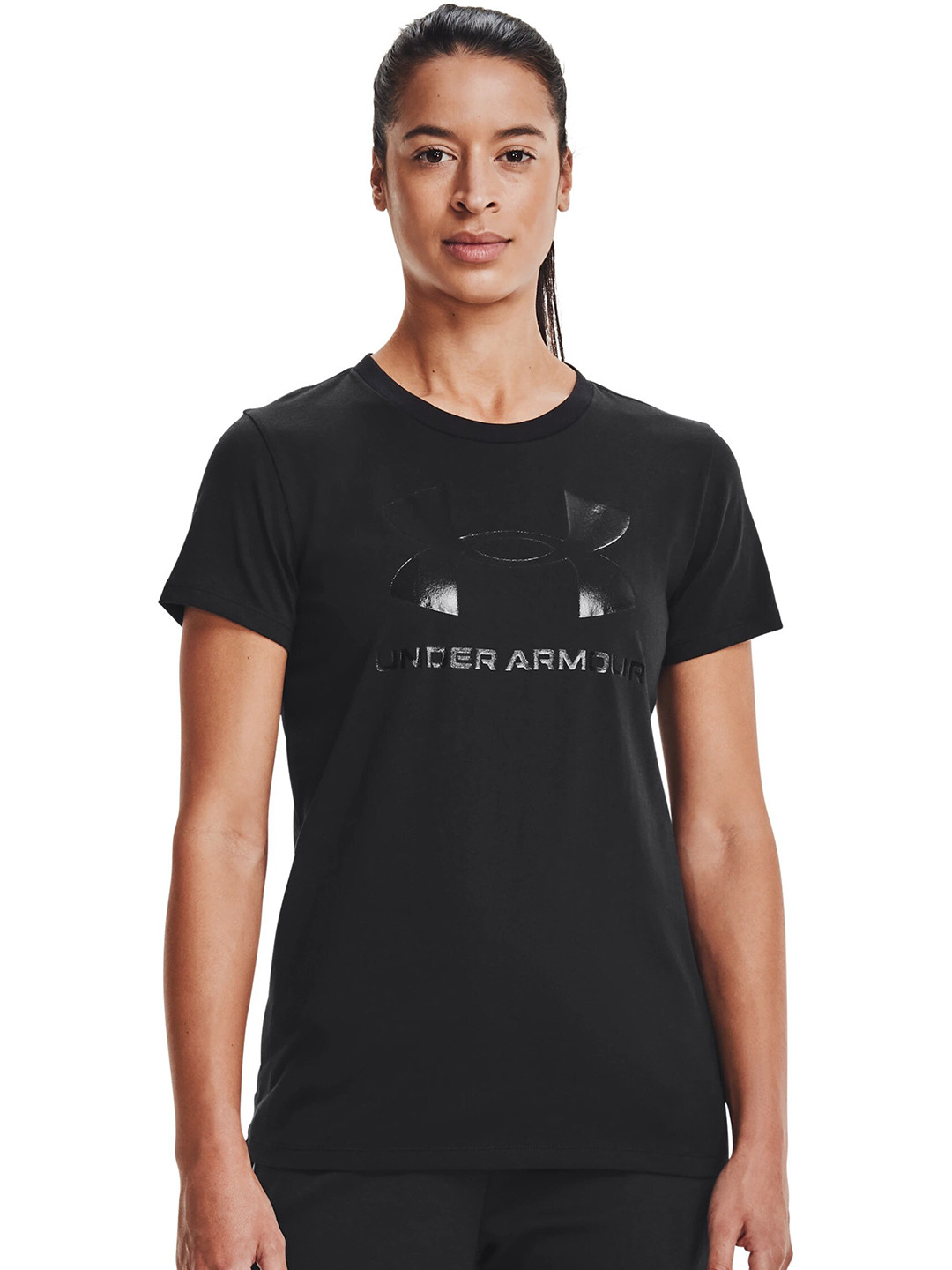 UNDER ARMOUR UA W Sportstyle Graphic Printed Short Sleeves Relaxed-Fit Tshirts