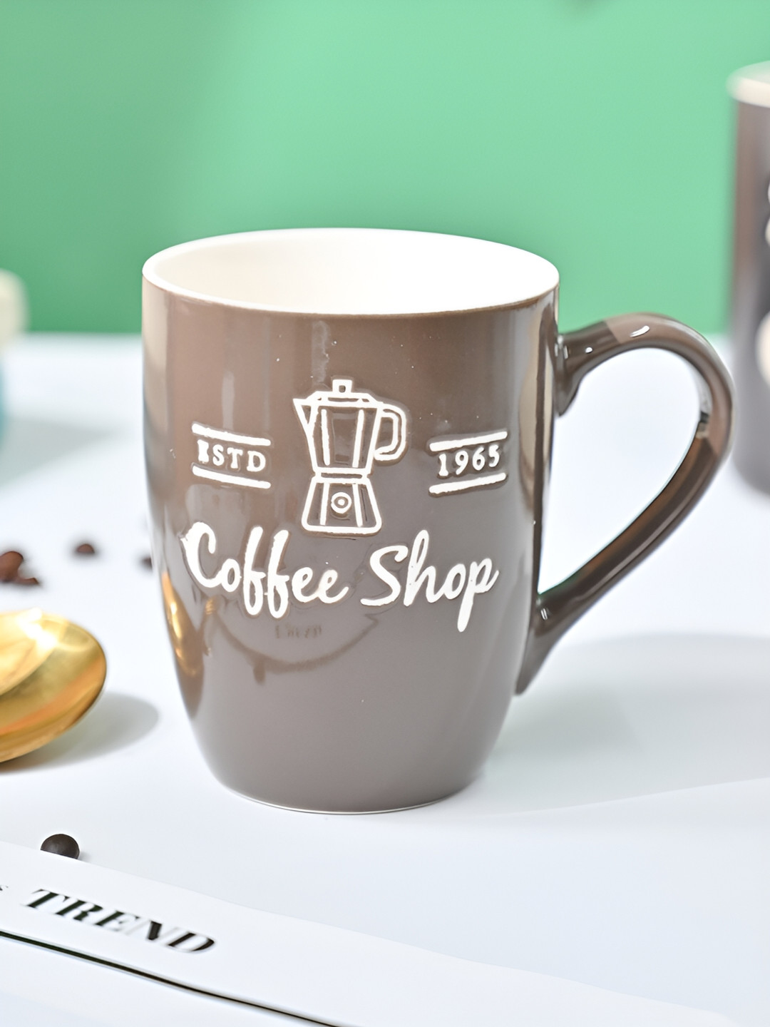 MARKET99 Garg Name Personalised Brown Typography Ceramic Handmade Mug-340ml