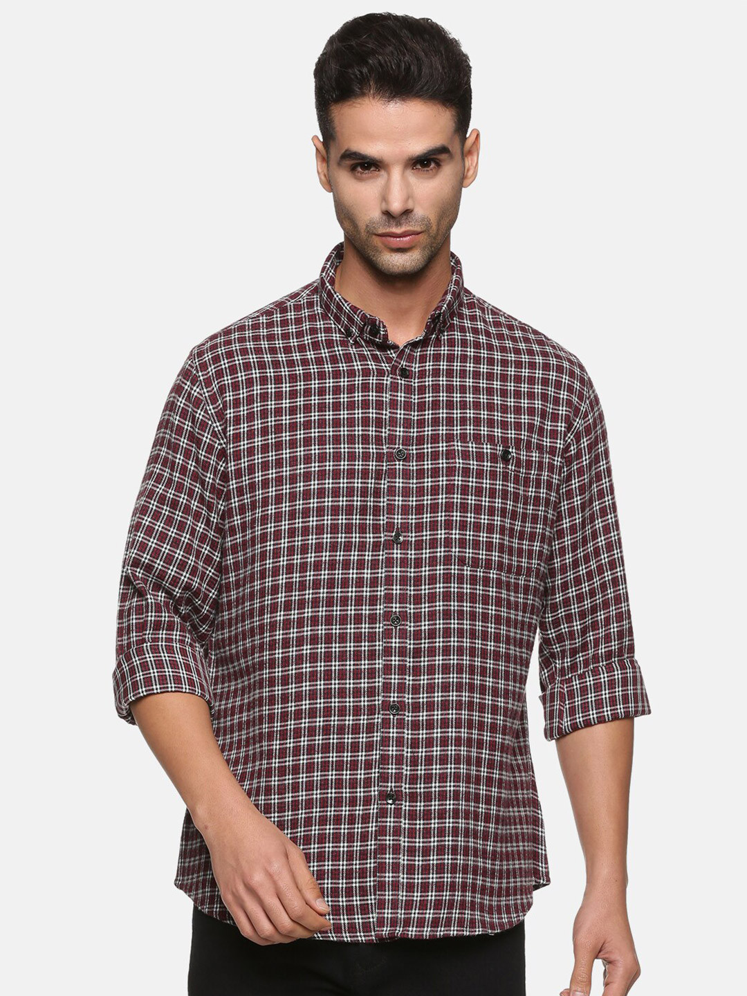 DON VINO Men Comfort Opaque Checked Casual Shirt