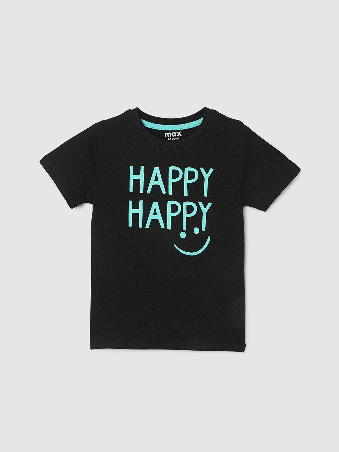 max Boys Typography Printed Pure Cotton T-shirt