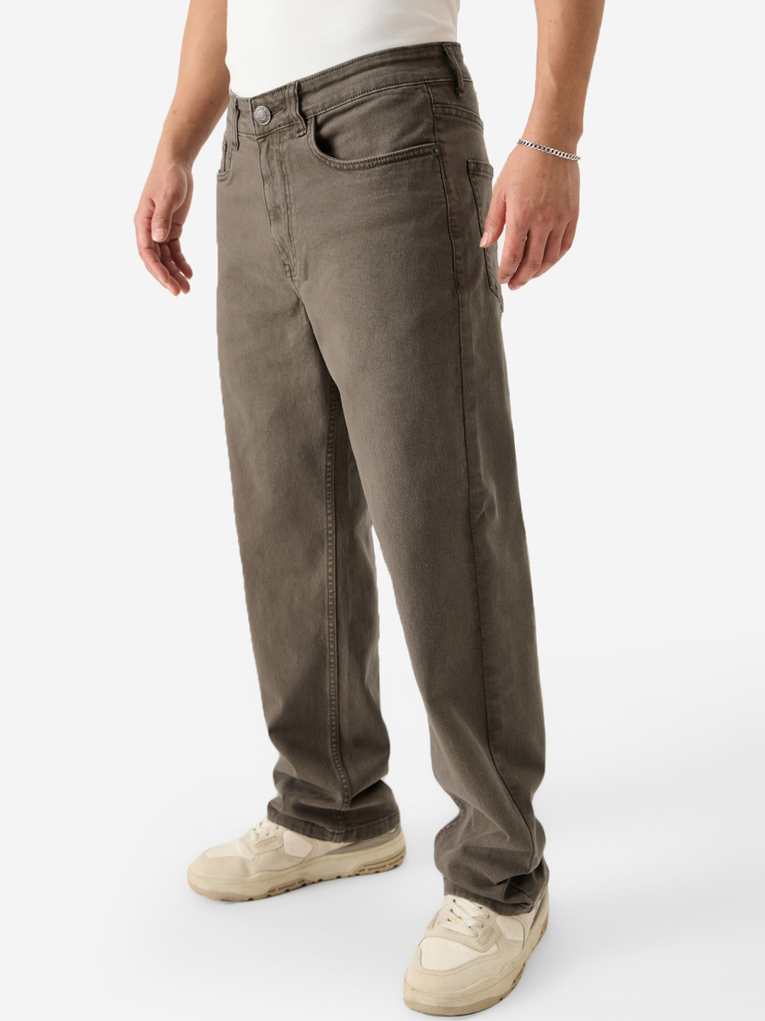 The Souled Store Men Flared Low Distress Jeans