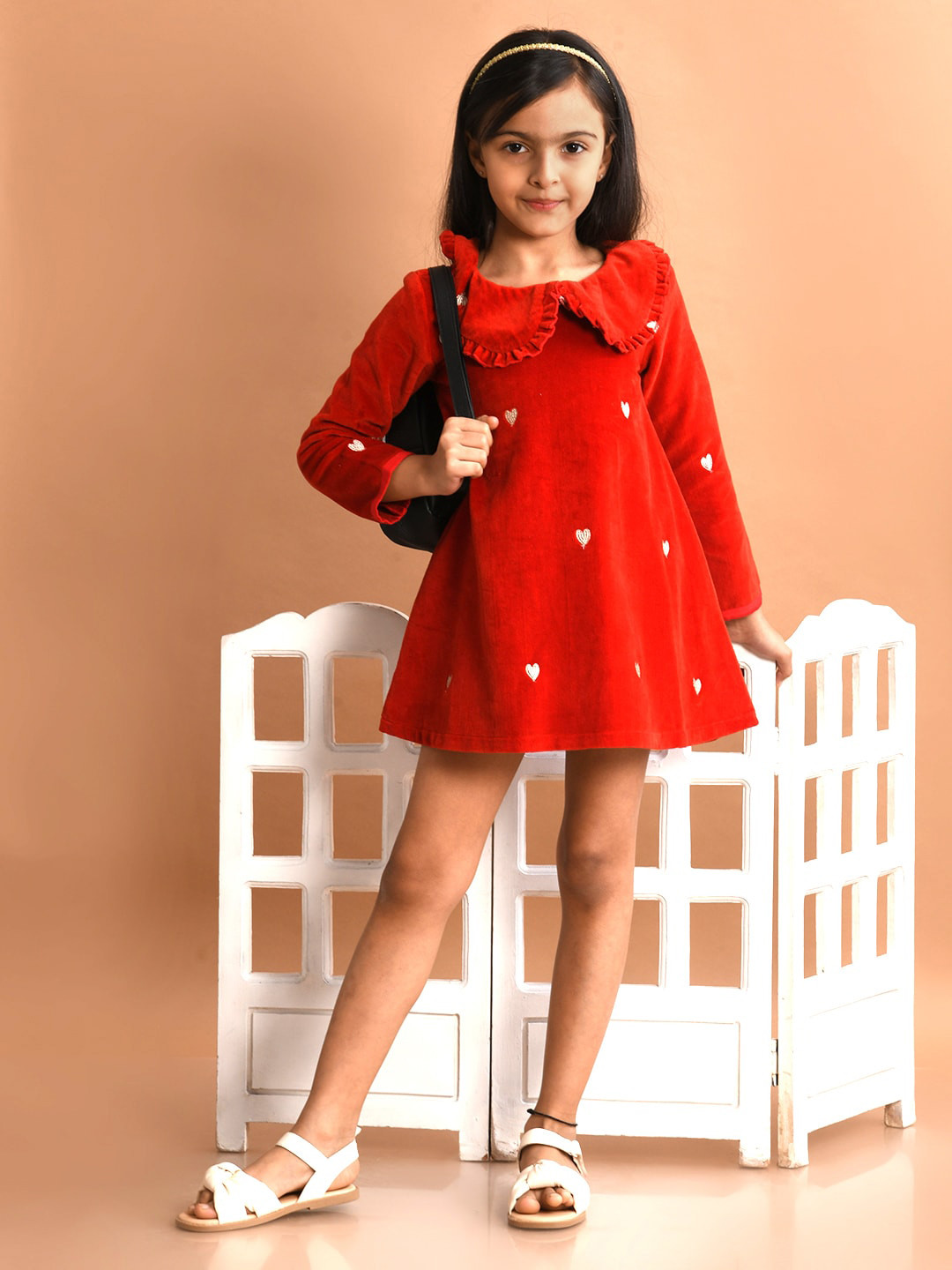 LilPicks Velvet A-Line Dress