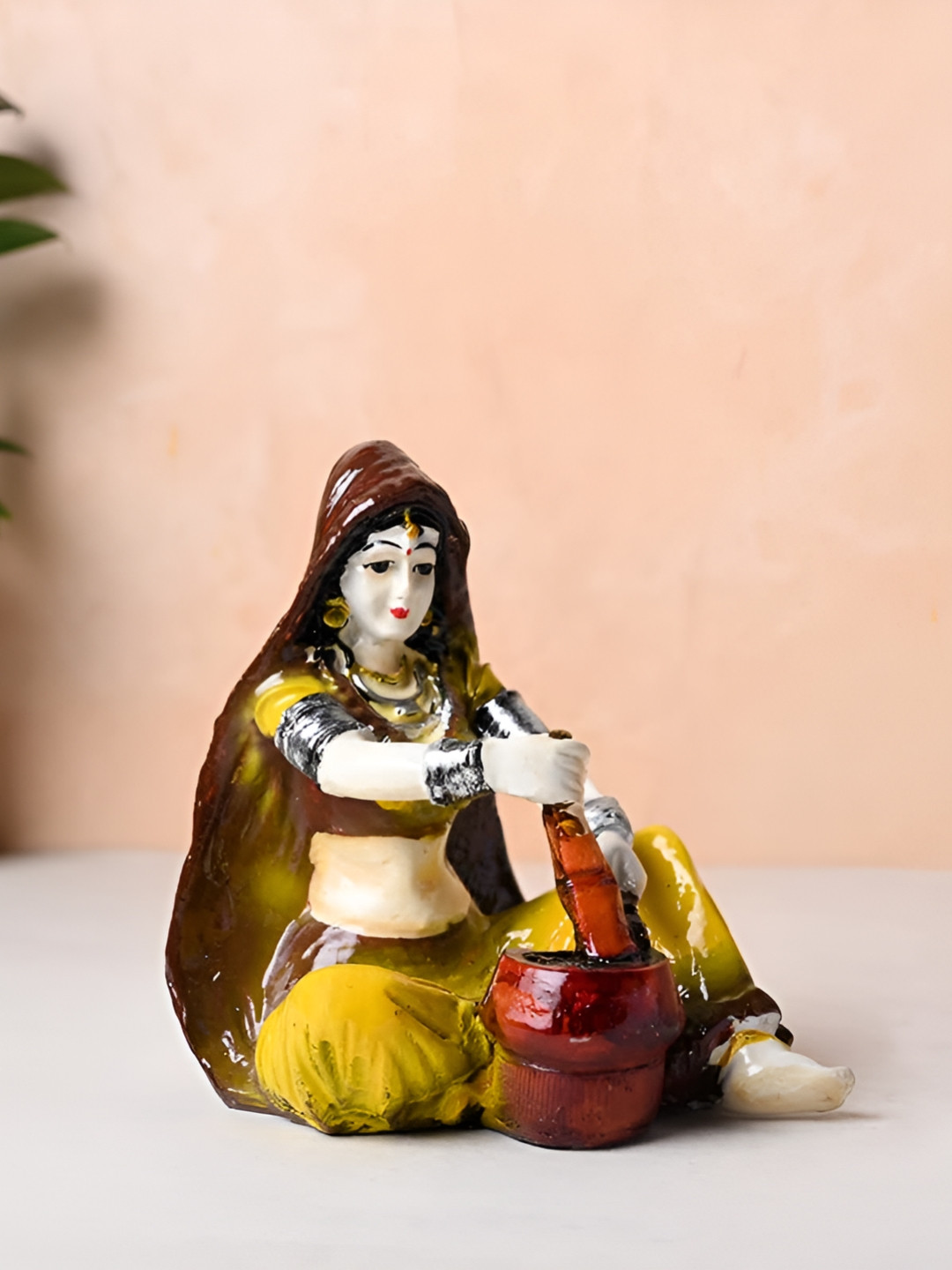 Floweraura Yellow Figurine Showpiece
