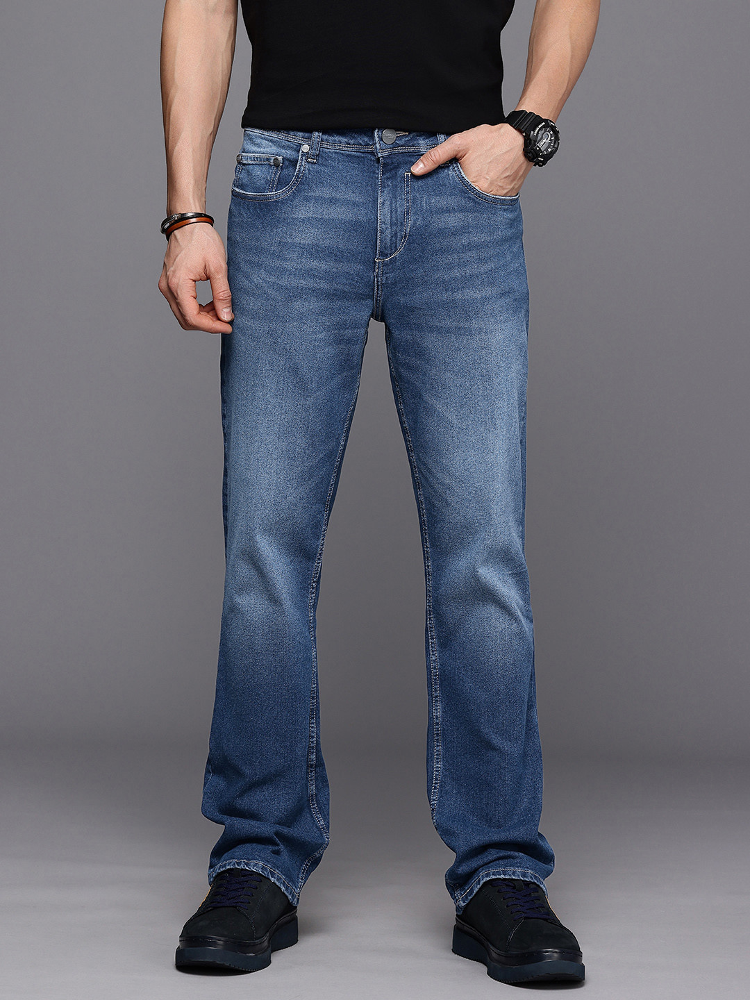 Ducati x Scrambler Men Bootcut Heavy Fade Stretchable Jeans