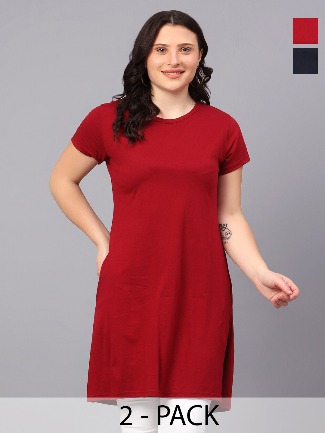 Fleximaa Cotton Maxi Longline Top