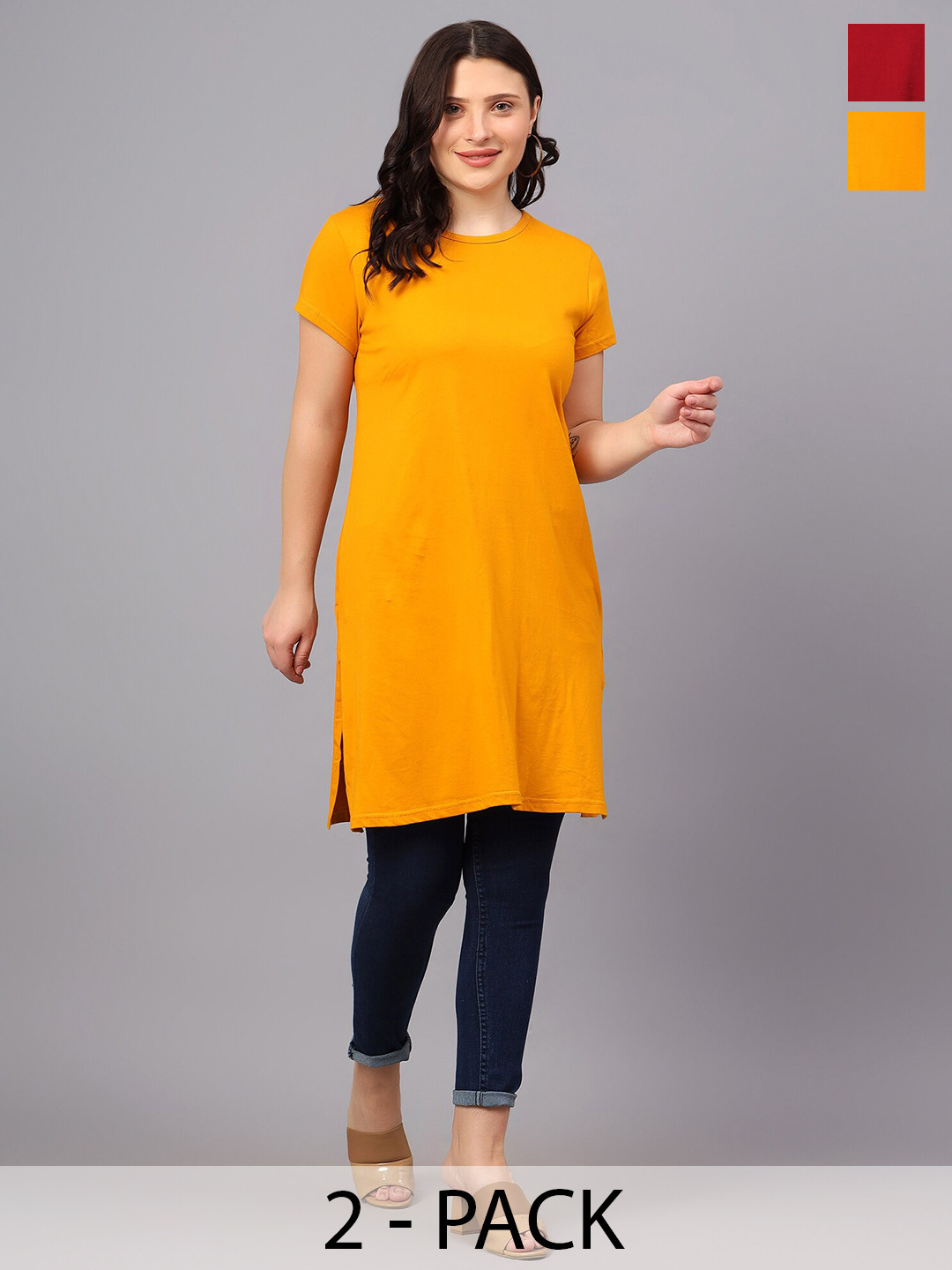 Fleximaa Cotton Maxi Longline Top