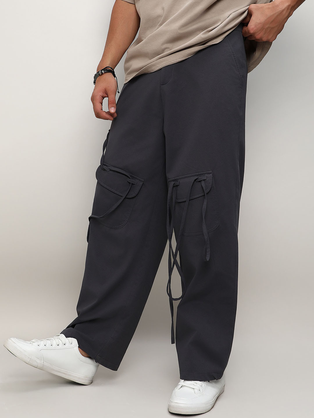 CAHOOT Men Relaxed Loose Fit Easy Wash Chinos Trousers