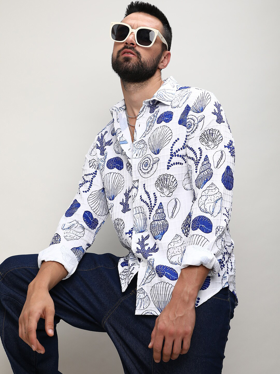 Campus Sutra Seashell Shirt