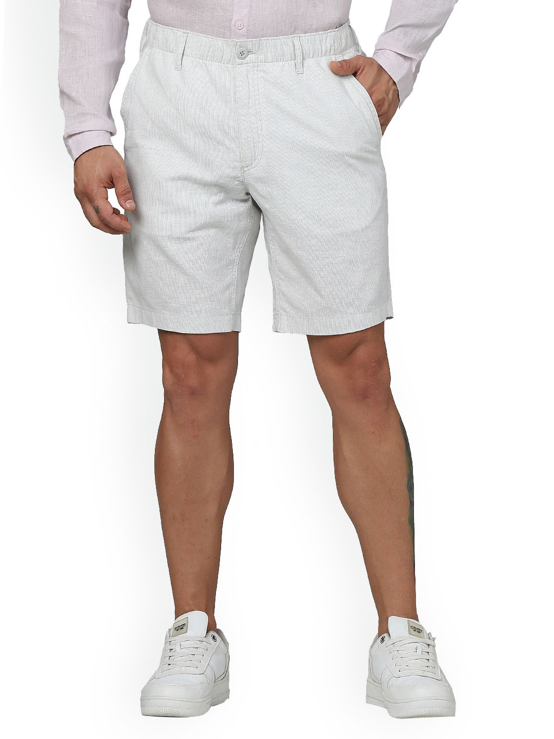 Celio Men Printed Linen Shorts