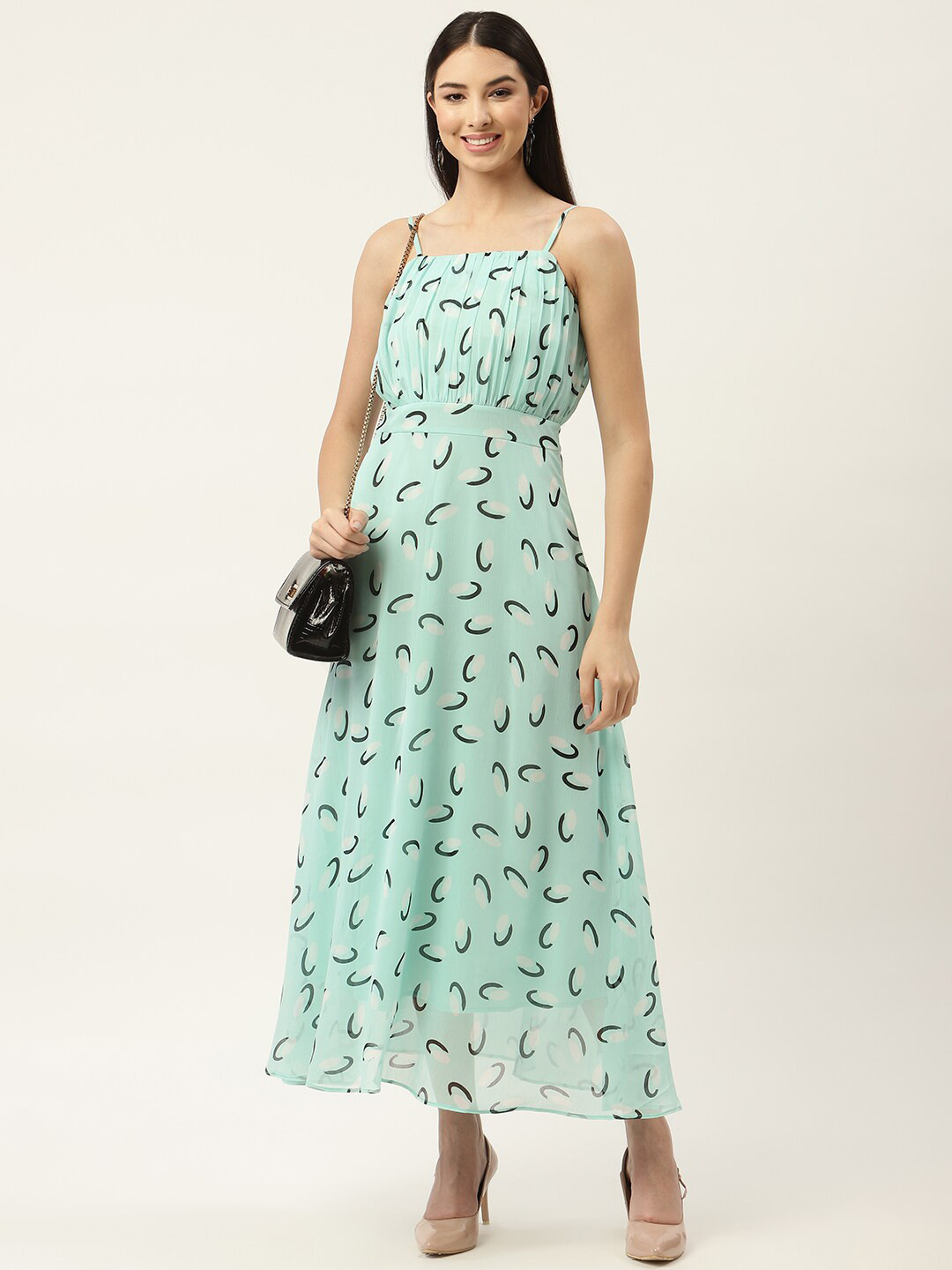 Slenor Print Chiffon Maxi Dress