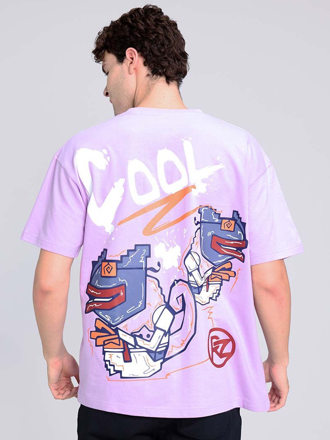 PURPLEMANGO THE FRUIT OF FASHION Men Printed Extended Sleeves Raw Edge T-shirt