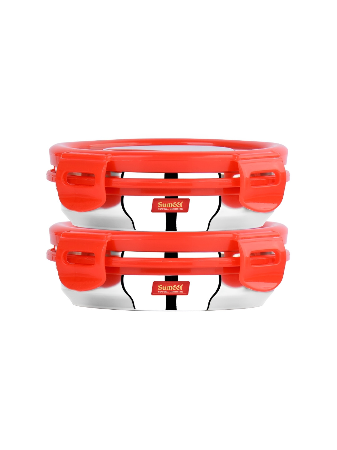 Sumeet Steel Stainless Steel 2 Piece Clip-On Box Container Set-240ml