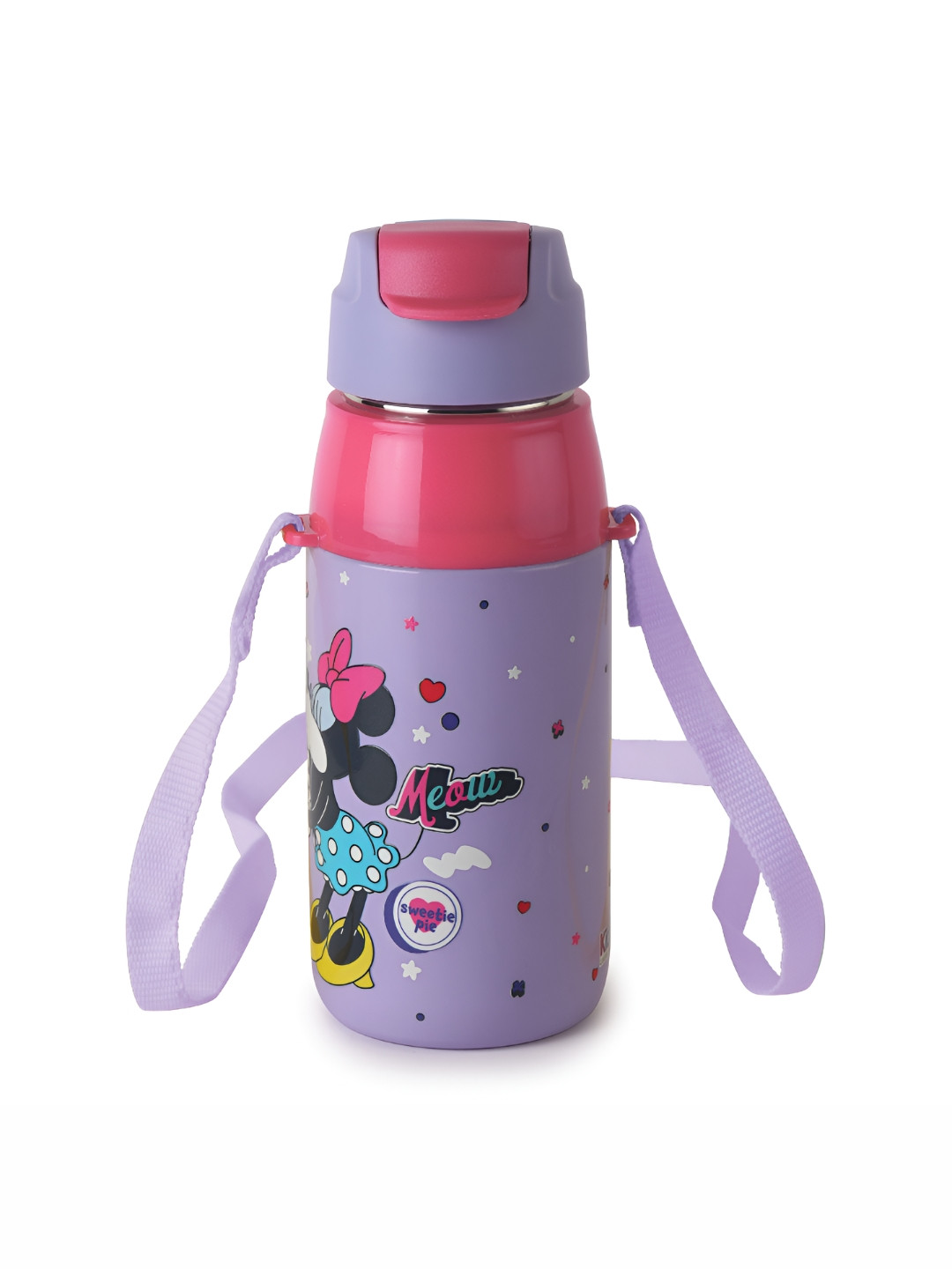 Cello Kidzbee Purple Cartoon Characters Stainless Steel Fridge Safe Sipper - 400ml