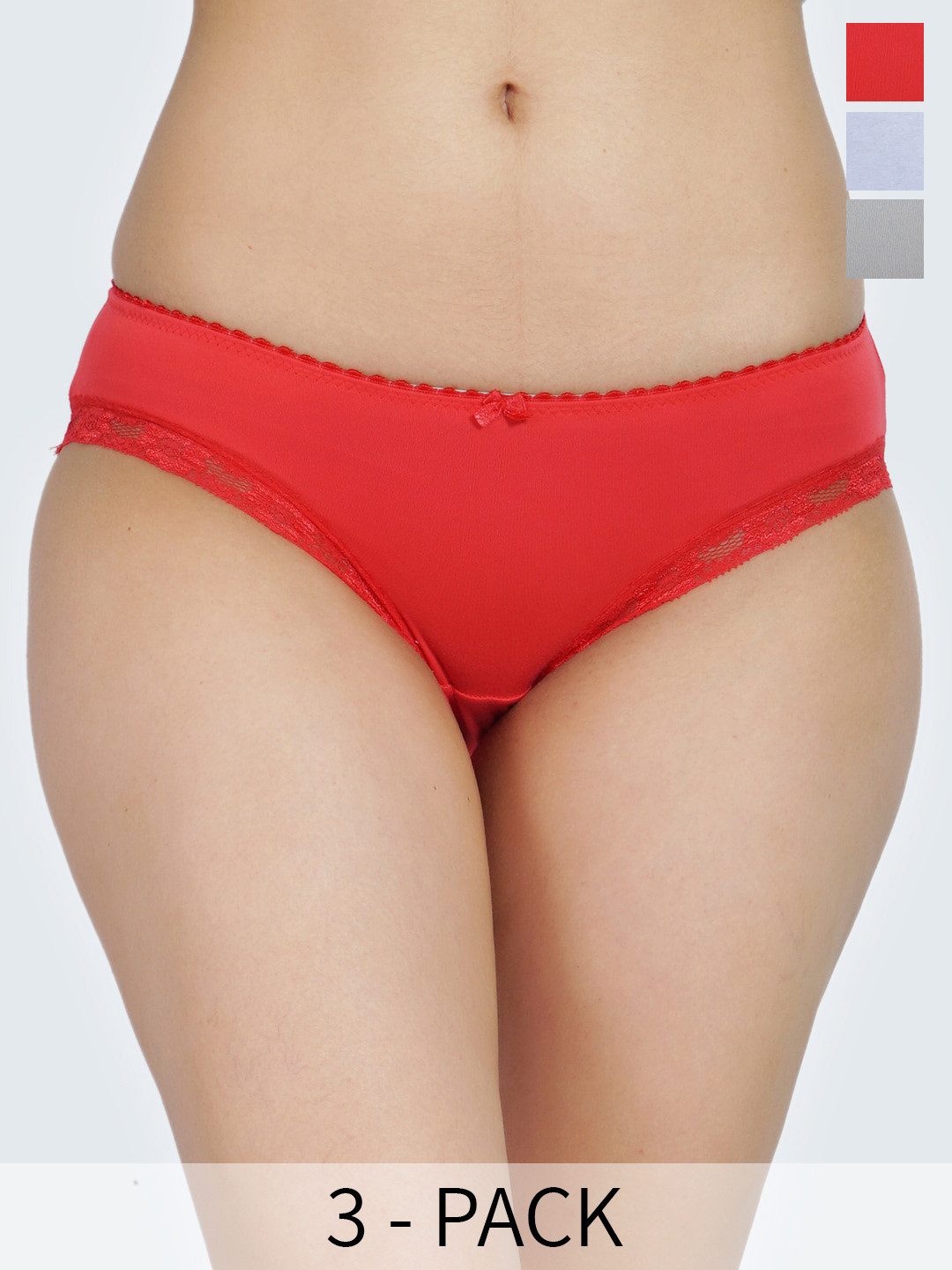 LADYLAND Pack Of 3 Assorted Anti-Bacterial Bikini Briefs