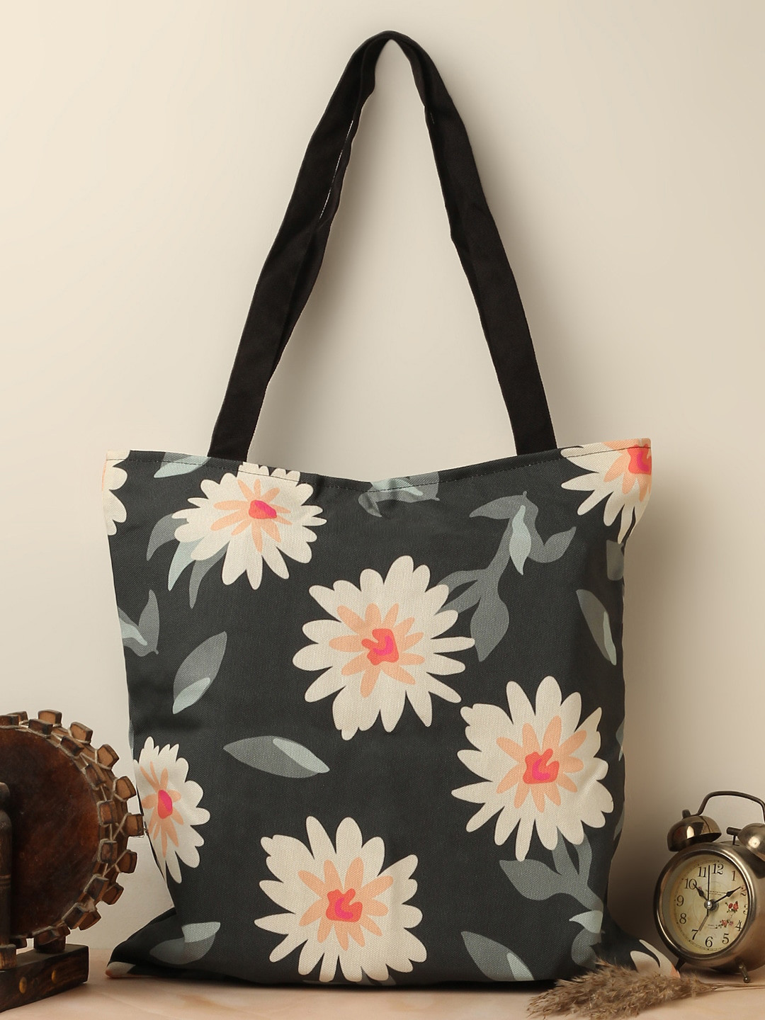 The Purple Tree Floral Structured Shoulder Bag with Tasselled