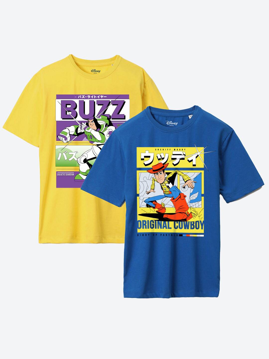 YK Disney Boys 2 Toy Story Printed Pure Cotton Applique T-shirt