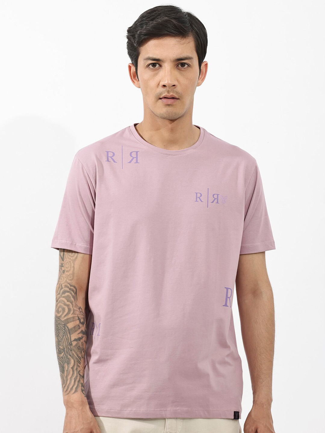 RARE RABBIT Men Brule Regular Fit T-Shirt