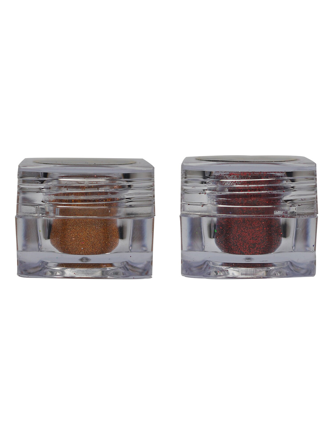 Veoni BELLE Set of 2 HD Holographic Glitter Eyeshadow 5 g each - Orange & Ruby Red