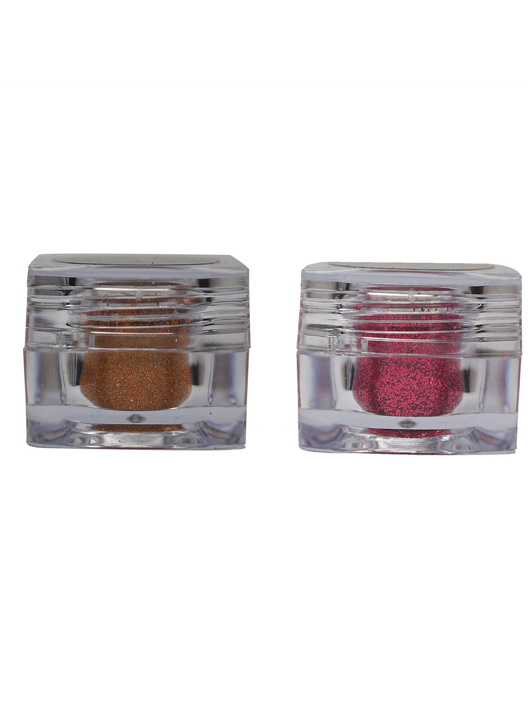 Veoni BELLE Set of 2 HD Holographic Glitter Eyeshadow 5 g each - Orange & Dark Pink