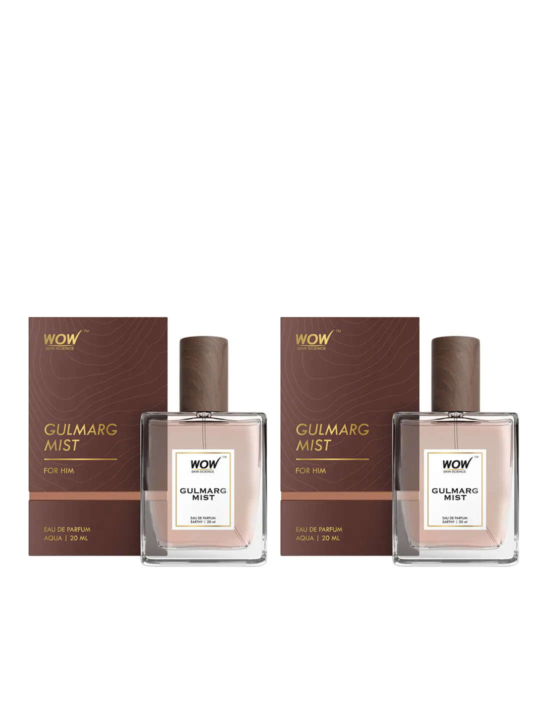 WOW SKIN SCIENCE Men Set of 2 Gulmarg Mist Valentine's Day Gift Eau De Parfum - 20 ml each