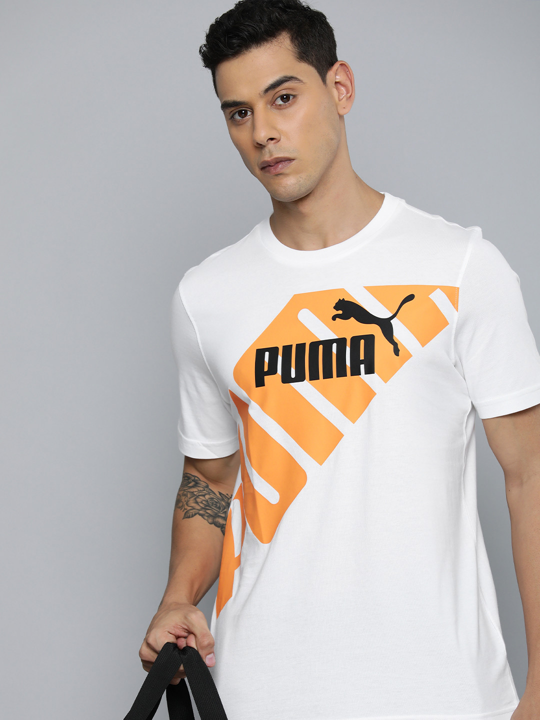 Puma Men Power Graphic Printed Pure Cotton dryCELL T-shirt