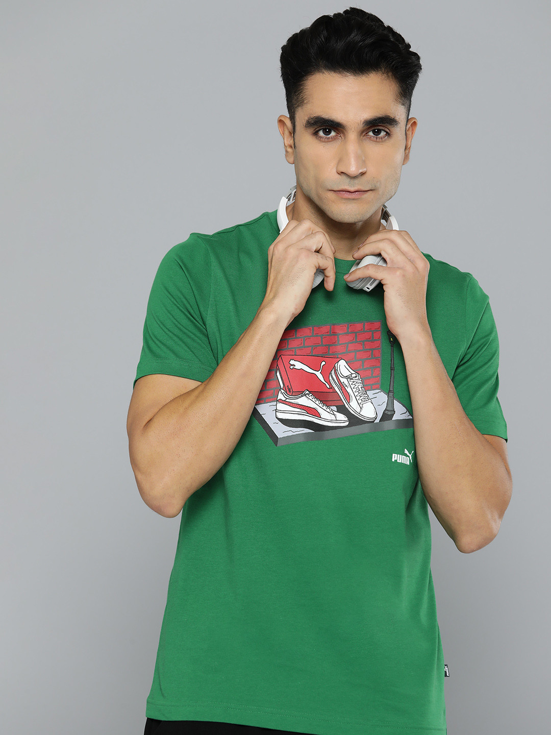 Puma Pure Cotton Printed Graphics Sneaker Box T-shirt