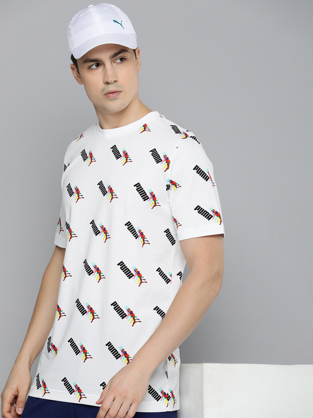 Puma LOVE WINS Brand Logo Printed Pure Cotton T-shirt