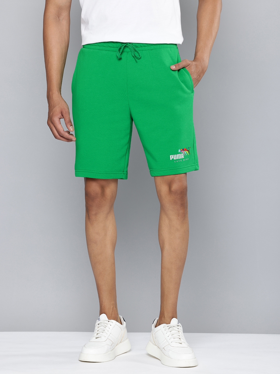 Puma green shorts new arrivals