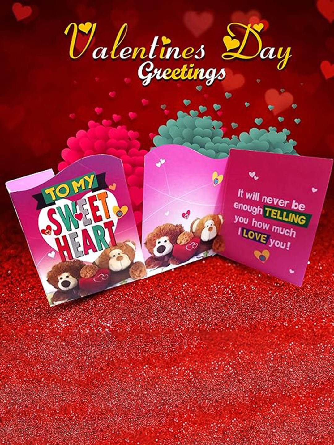 Vighnaharta Gold-Plated & Red Printed Card With M-Letter Pendant