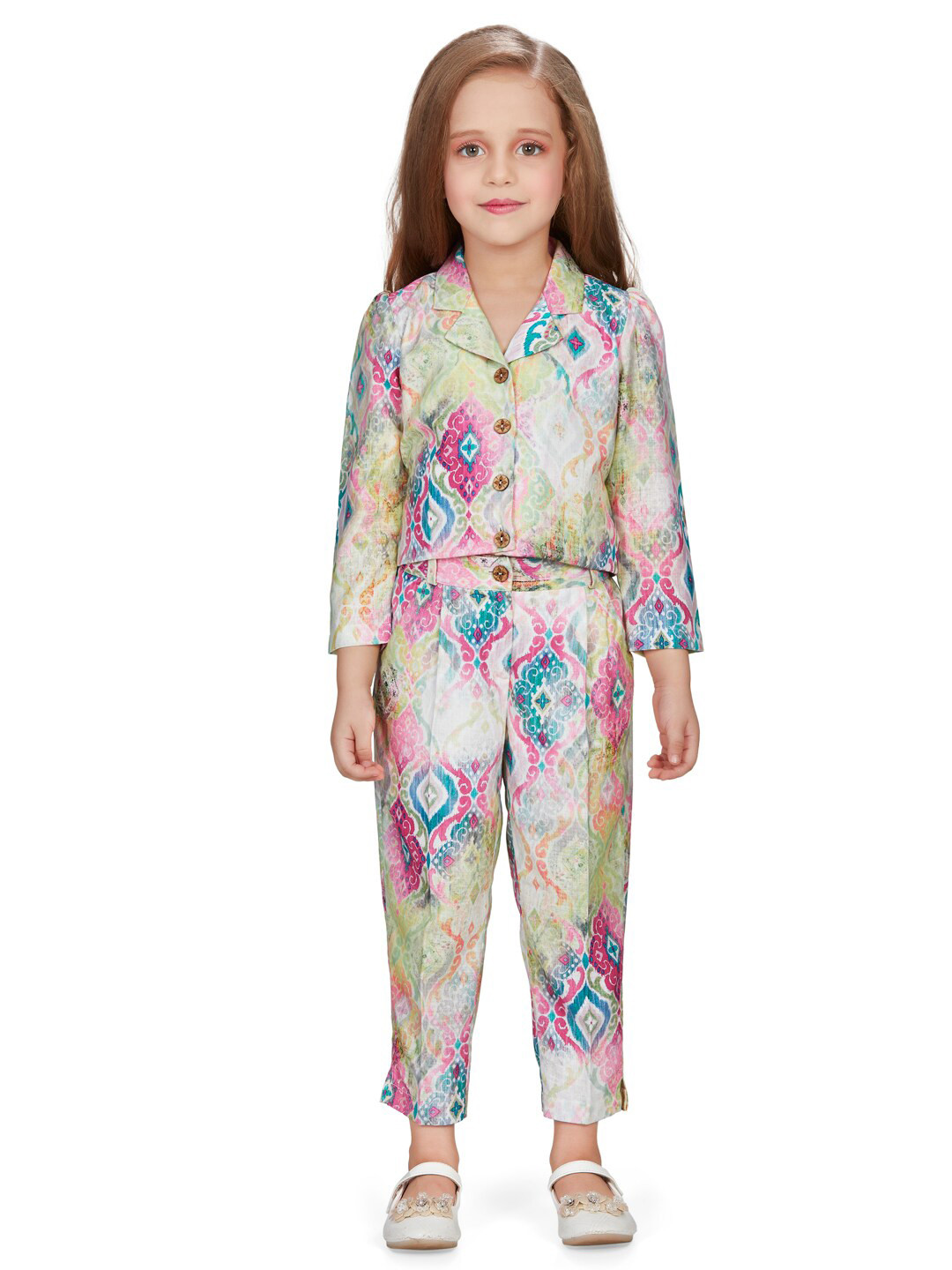 Peppermint Infants Ethnic Motifs Printed Top With Trousers