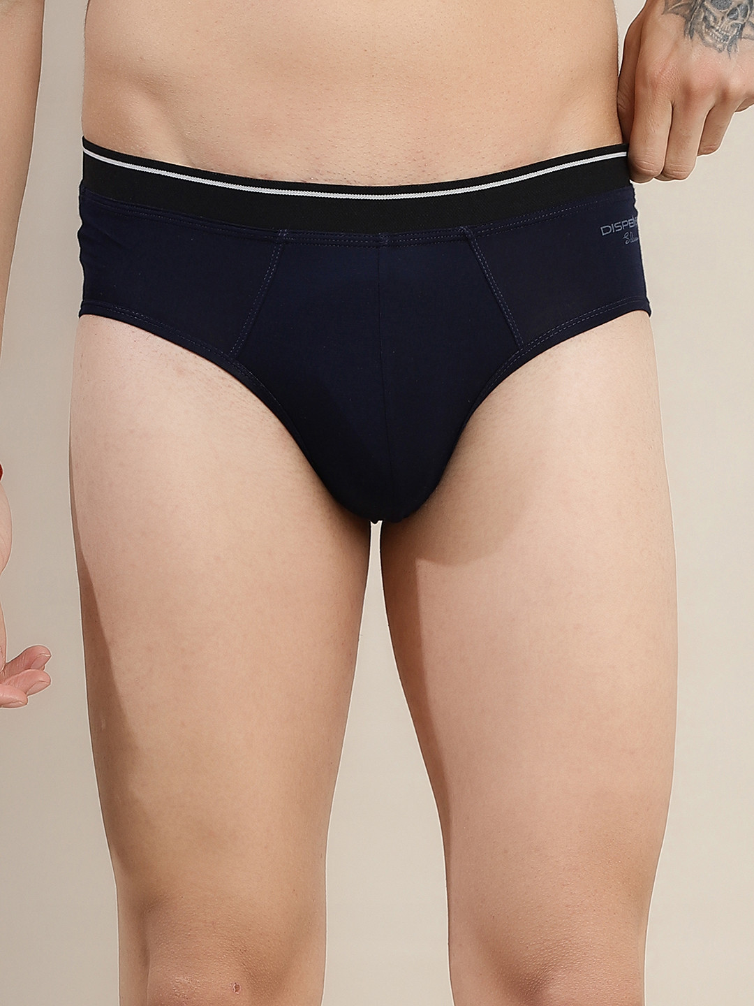 DISPENSER Men Mid-Rise Anti Bacterial Briefs S1-Brief-Navy-M
