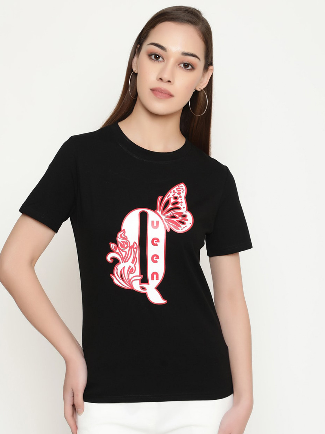 FUTURO Women Printed Drop-Shoulder Sleeves T-shirt