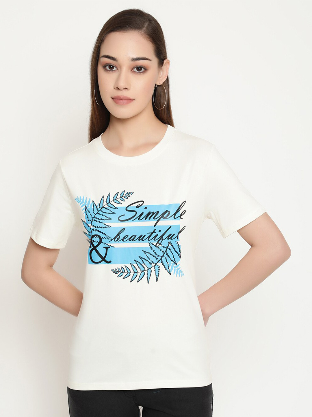 FUTURO Women Floral Printed Tropical Pockets T-shirt