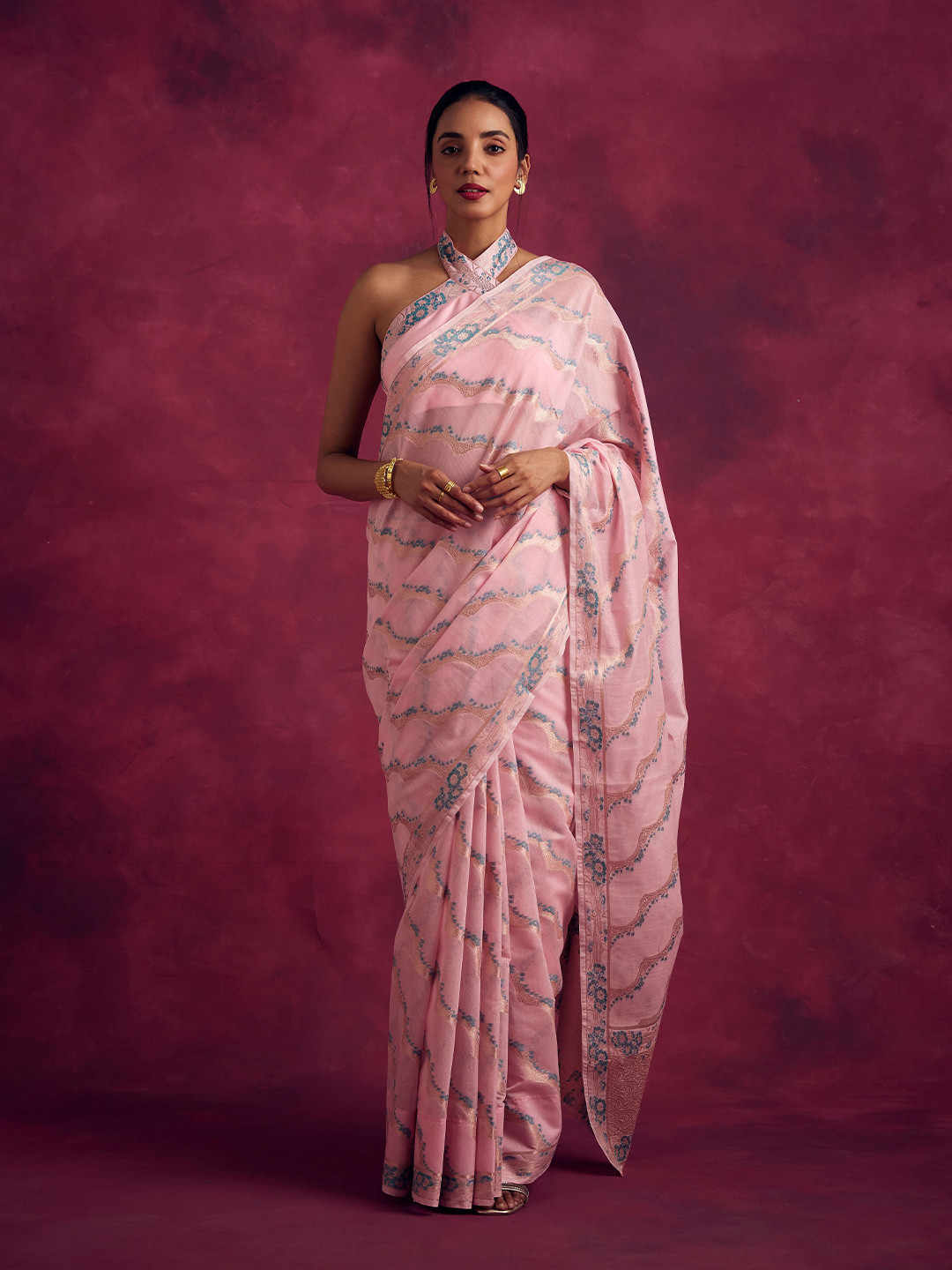 Abhishti Ethnic Woven Design Zari Banarasi Saree