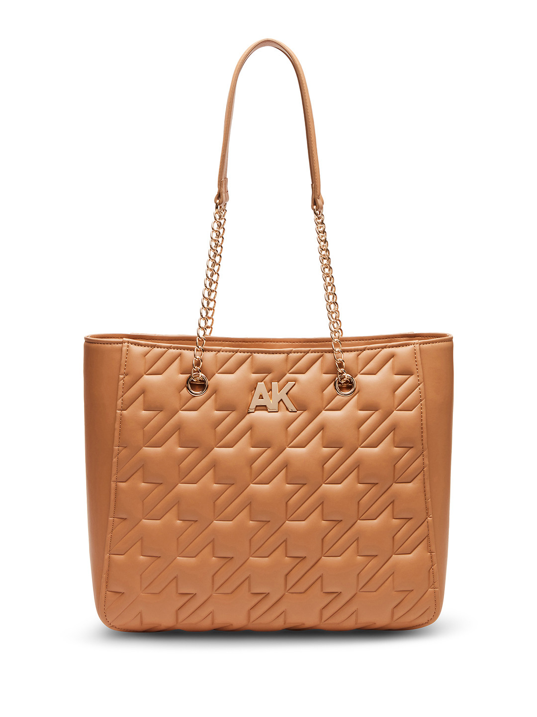 ANNE KLEIN Brand Logo Textured Shoulder Bag with Quilted Detail