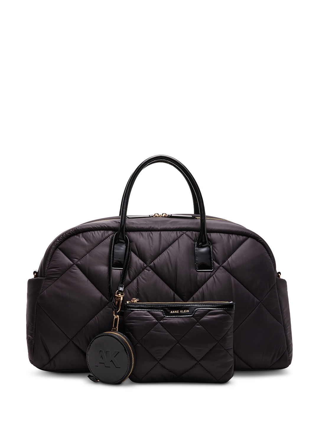 Buy ANNE KLEIN Geometric Textured Medium Sized Duffel Bag with Quilted Detail 28.6L Duffel Bag for Women 28142760 Myntra